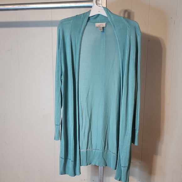 Apt. 9 Women's Teal Open Front Cardigan Loft - Picture 1 of 6